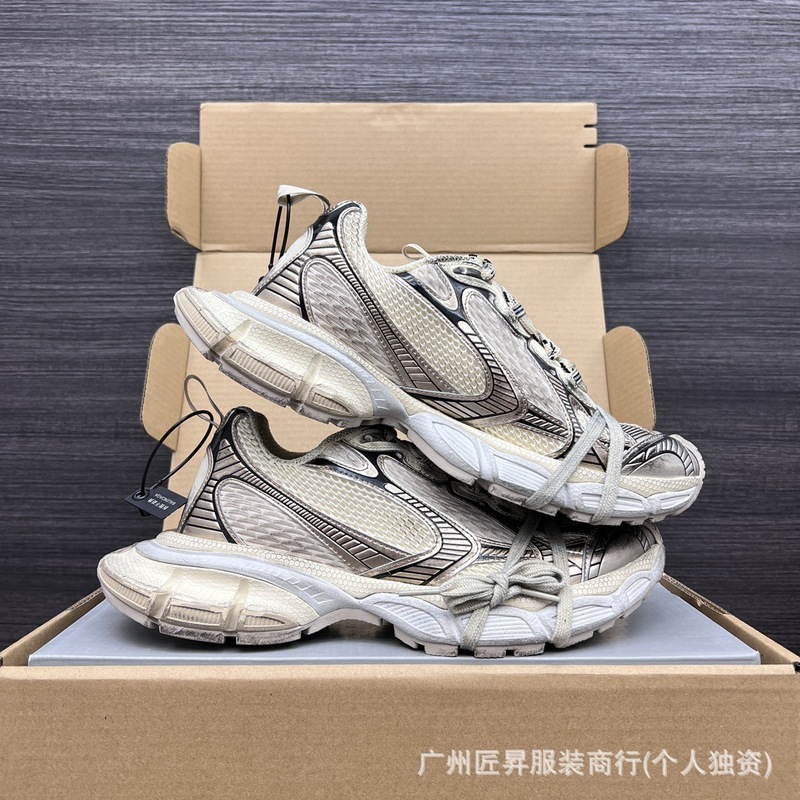 跨境专供毒家现货25ss巴黎B家纯原版本做旧3XL十代米金潮流跑鞋|undefined