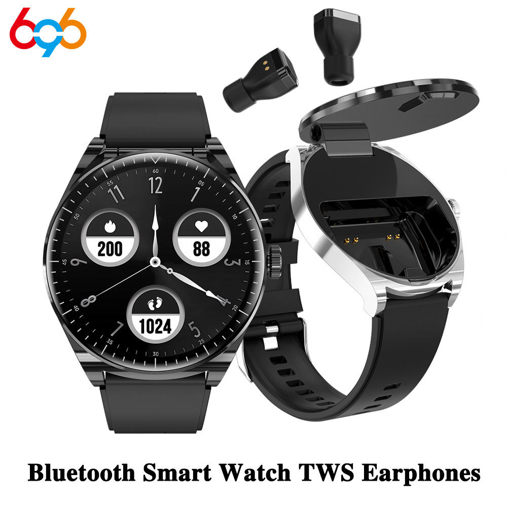 Cross-border S9 two-in-one smart watch TWS headset Sports Watch heart rate monitoring Bluetooth call NFC