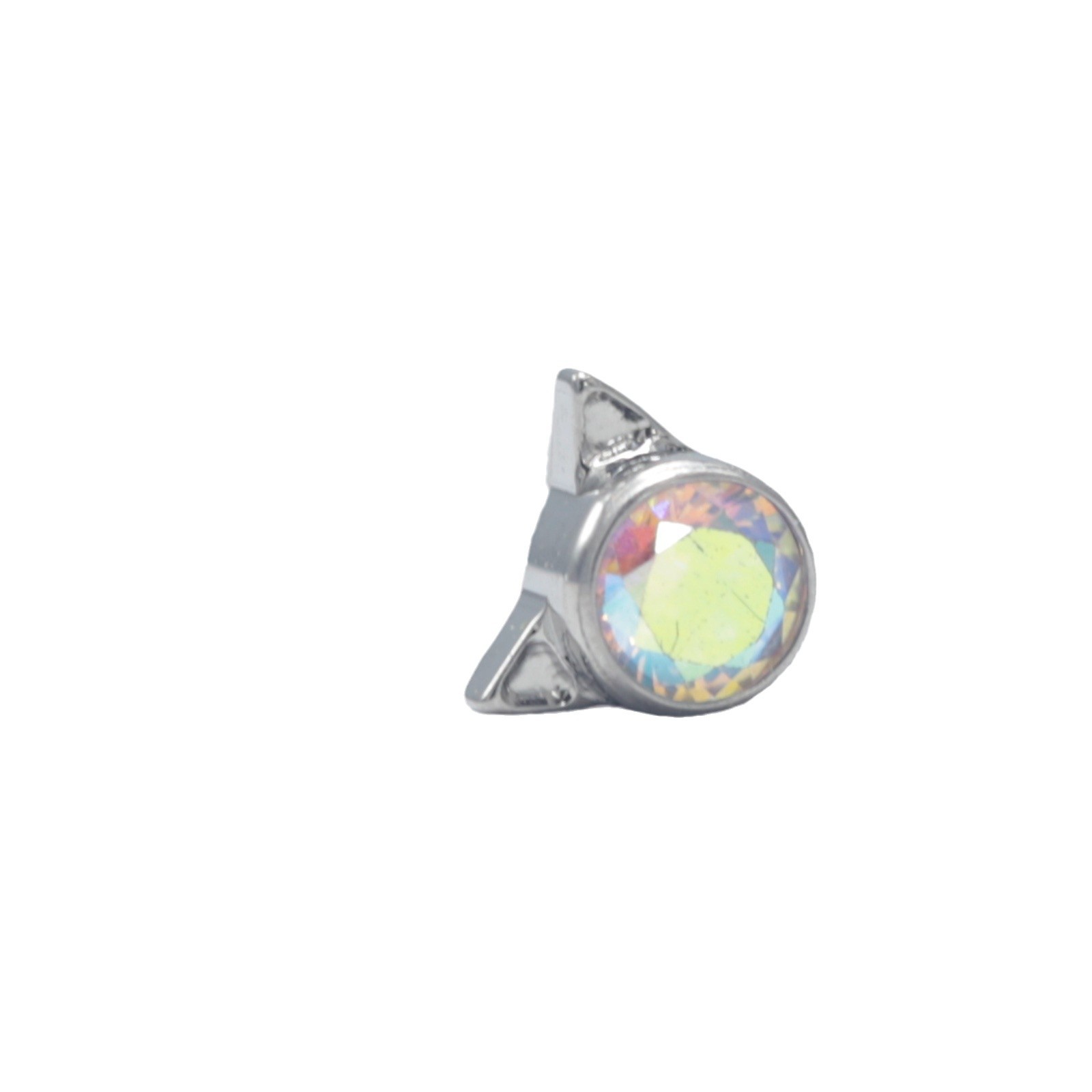 G23 Titanium Little Devil Cat Zircon Bone Internal Thread Nose Stud_voghion.com