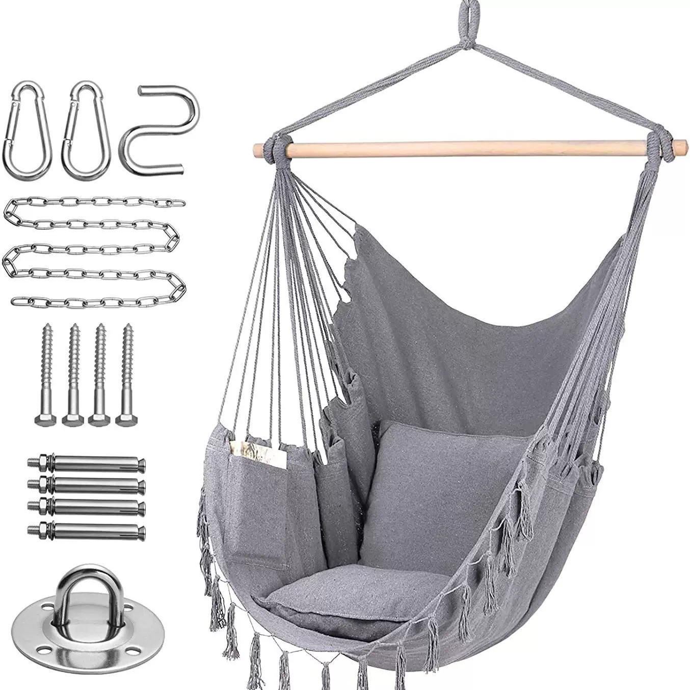 远达户外吊床阳台网状吊椅寝室吊椅棉绳网吊椅架户外秋千吊椅批发