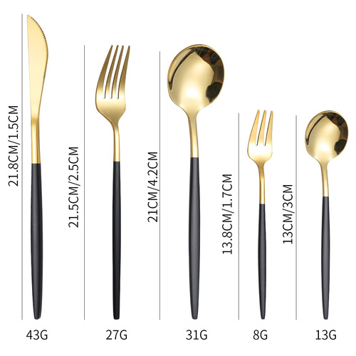 Cross-border Amazon 1010 stainless steel tableware 6-piece set gift box set steak knife fork spoon tableware wholesale