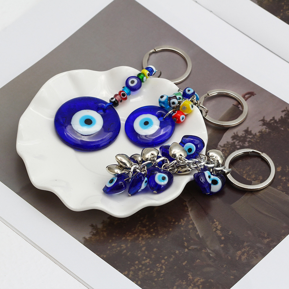Devil's Eye New European and American Cross-border Turkey Devil's Eye Blue Eye Keychain Pendant Ornaments