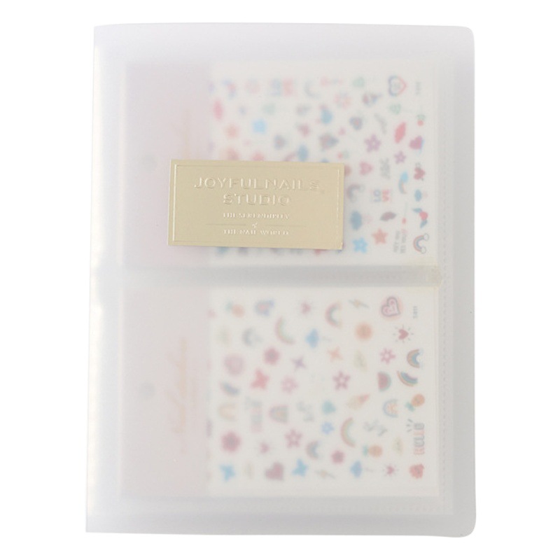 Libro de almacenamiento de pegatinas de uñas transfronterizo minimalista álbum Nail Salon Supplies herramientas calcomanías de uñas de almacenamiento de pantalla libro