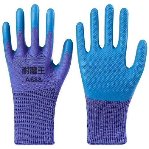 Worksite Protection Wholesale Manufacturer: Men's Breathable Latex Embossed Foam-Coated, Wear-Resistant, Non-Slip Rubber-Immersed Labor Gloves