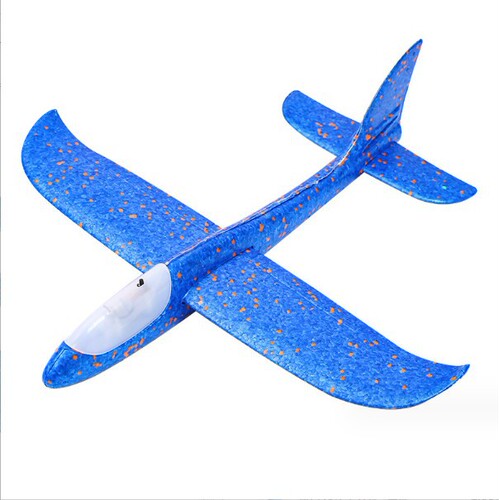 Large foam airplane luminous toy hand-thrown airplane 48cm model airplane children's glider event promotion gift festival