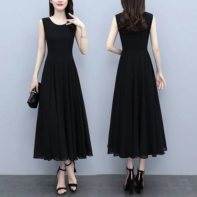 Sleeveless Dress, New Summer Style, Casual French Style, High-End Feel, 2026 Slimming Southeast Asian Round Neck Little Black Dress