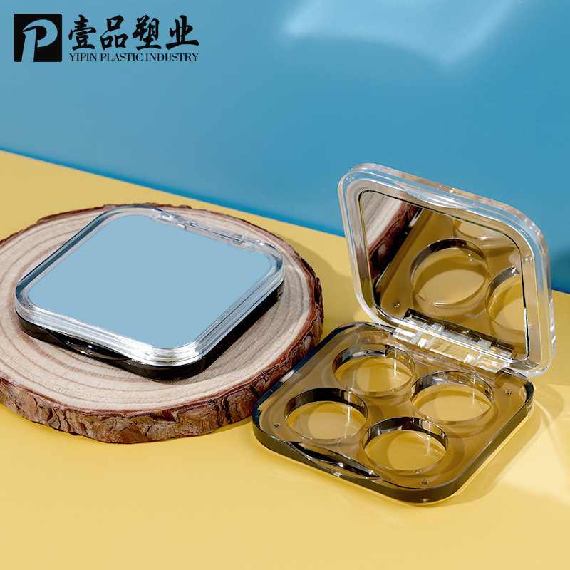 Flip-Top Square Round Eye Shadow Box Packaging Material, Four-Color Eye Shadow Palette Empty Box, Four-Compartment Concealer Box, High-Gloss Contouring Box Wholesale Flip-Top Square Round Eye Shadow Box Packaging Material, Four-Color Eye Shadow Palette Empty Box, Four-Compartment Concealer Box, High-Gloss Contouring Box Wholesale