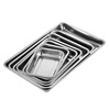 304 stainless steel square plate rectangular tray barbecue bar barbecue dish barbecue fish plate canteen steamed rice plate large -capacity rice plate