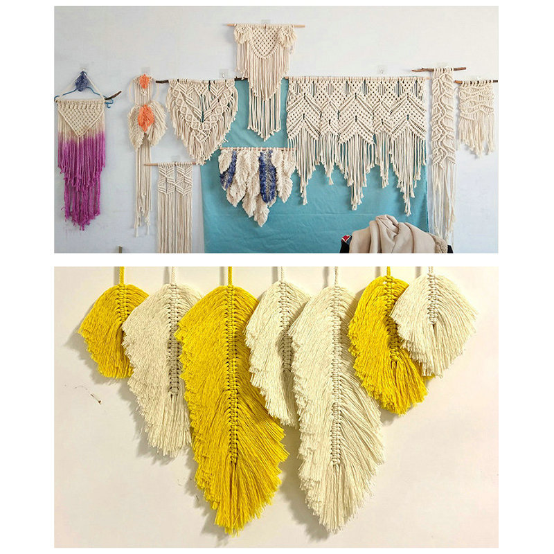 Cuerda de encuadernación 4mm espesor cuerda de hilo de algodón de color DIY hecho a mano tapiz decorativo cuerda trenzada cordón