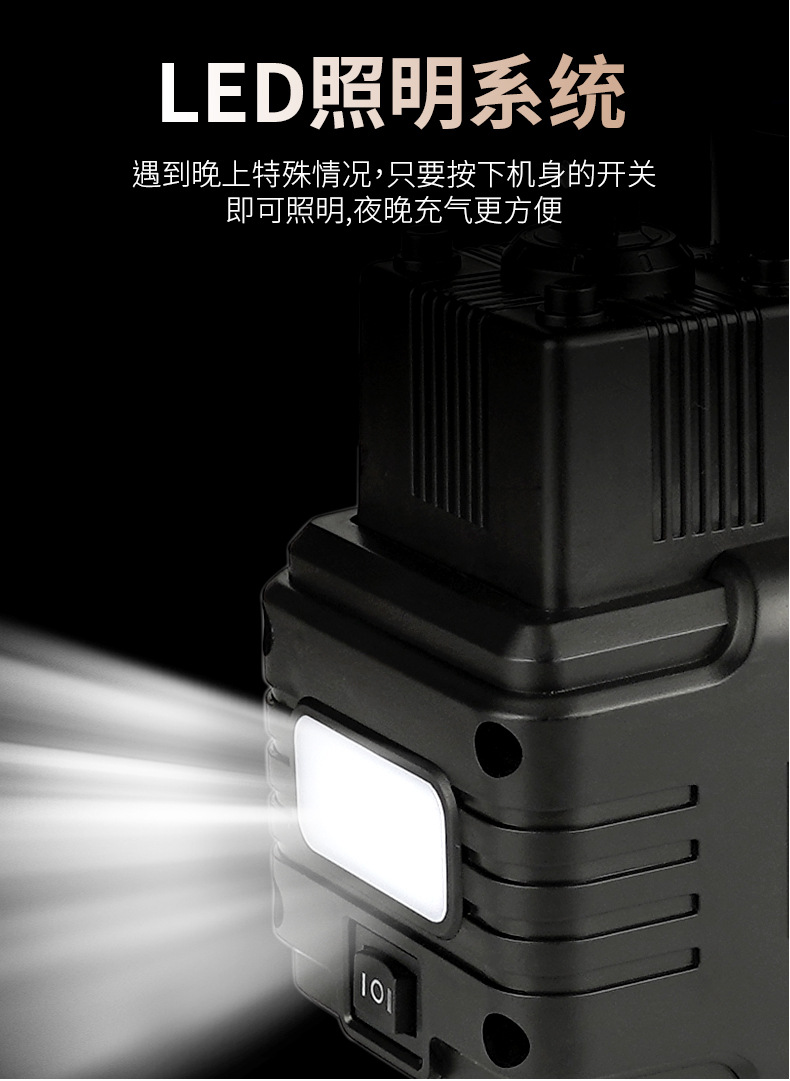 Car air pump, electric tire inflator, portable for small cars, high-power, high-pressure, dual-cylinder, for vehicle use