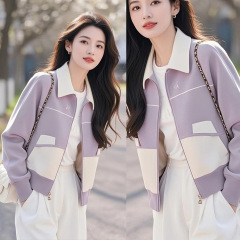 2025年春秋新款简约短款拉链短外套女韩版时尚洋气显瘦百搭上衣潮