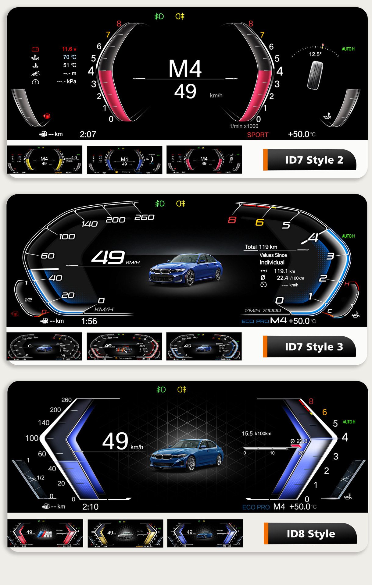 Suitable for Bmw 5 Series F10 F11 F18 F12 F13 Instrument Panel 10-17 Model Car Lcd Instrument Panel