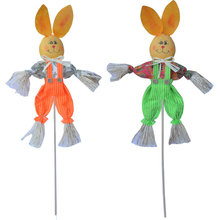 卡通可爱手工草编兔diy材料包幼儿园创意暖场活动复活节兔子插件