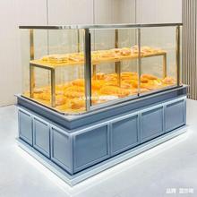 面包中式糕点展示柜中岛柜边柜烘焙货架商用不锈钢糕点模型样品柜