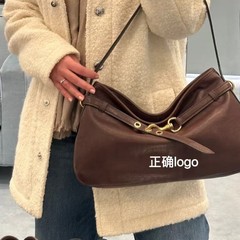 全粒面头层牛皮植鞣皮女包高级感单肩斜挎包时尚大容量通勤包包女
