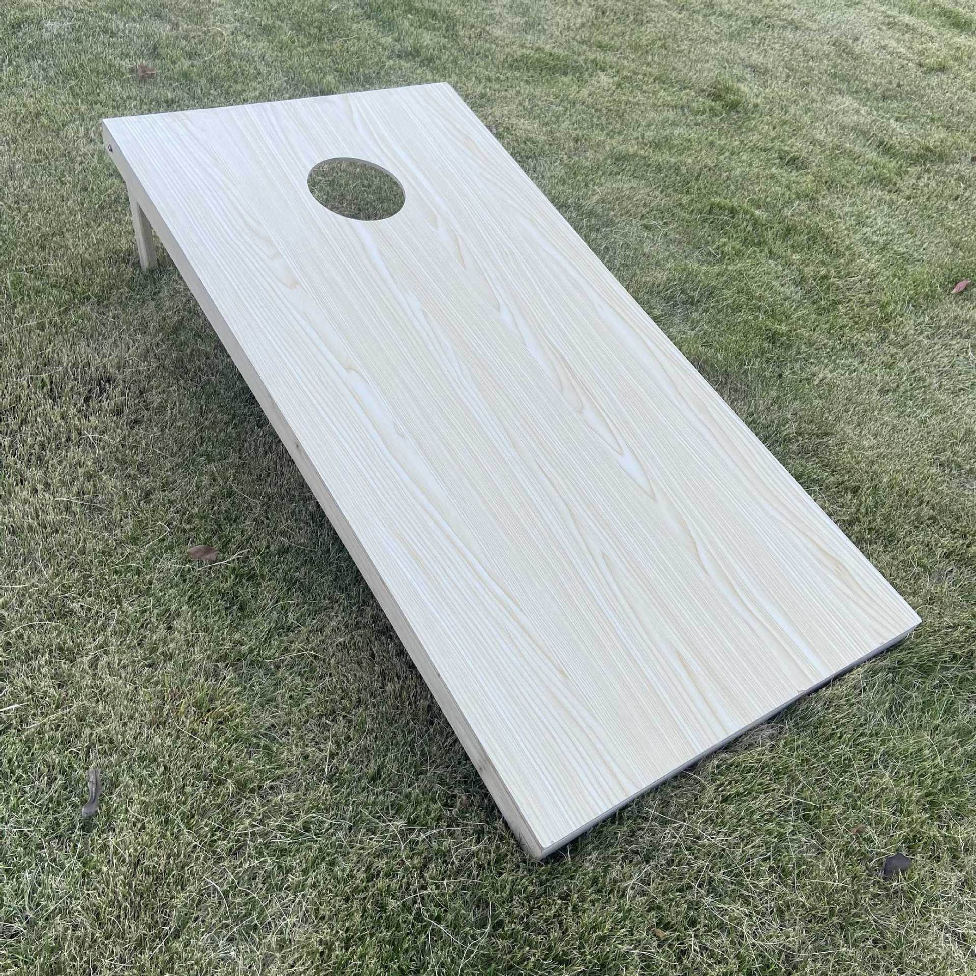 Bolsa de madera en el lugar junta de lanzamiento de campamento padres-hijos grupo de construcción juego clásico americano bolsas de maíz