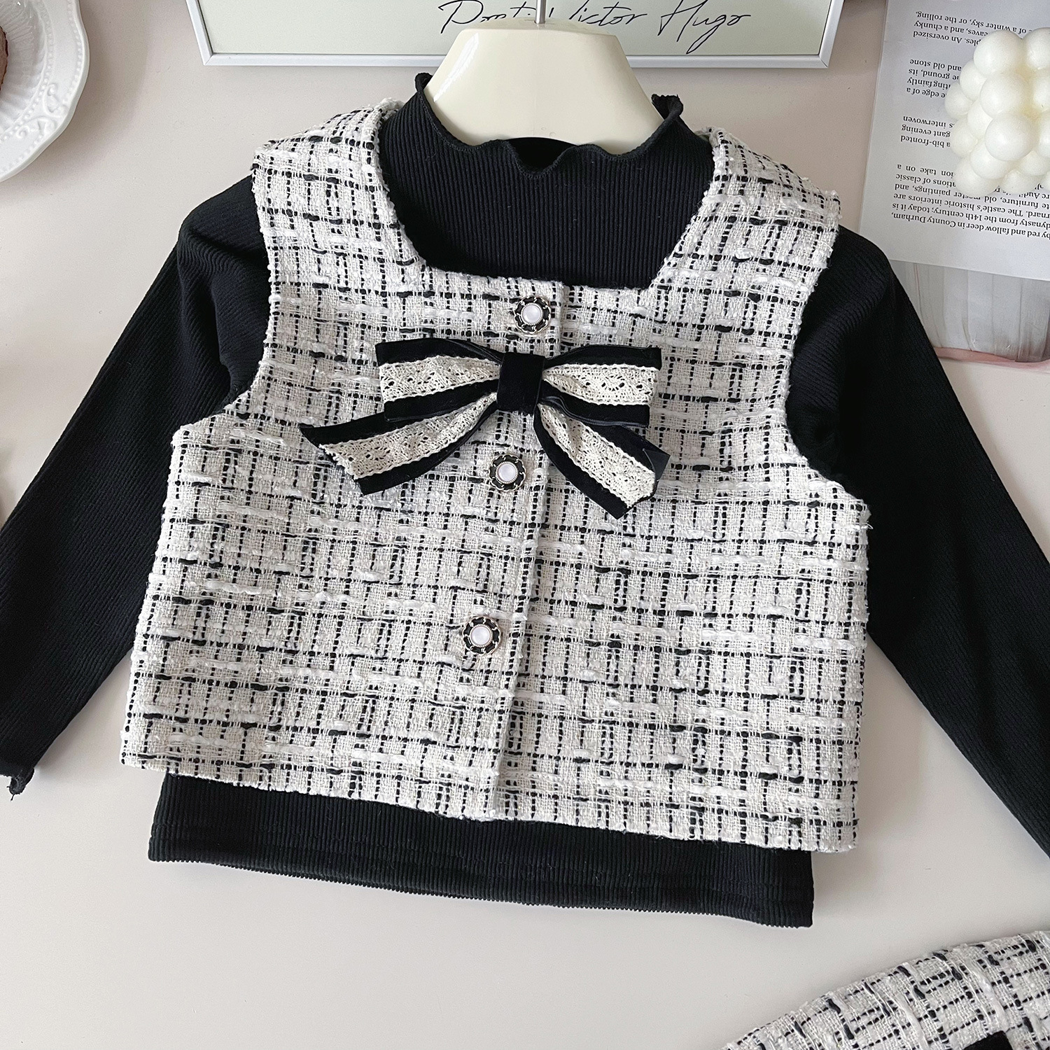 Girls Little Fragrant Style Three Piece Set For Toddler Girls_voghion.com