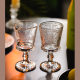 Beverage Cup Coffee Cup Vintage Medium Butterfly Wine Glass French Transparent Glass Antique Embossed Water Cup Tall