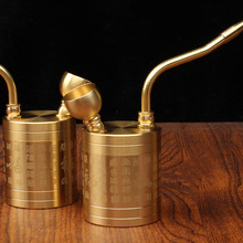 新款百福水烟壶黄铜四副百福图加水过滤器多功能男士百福烟斗批发