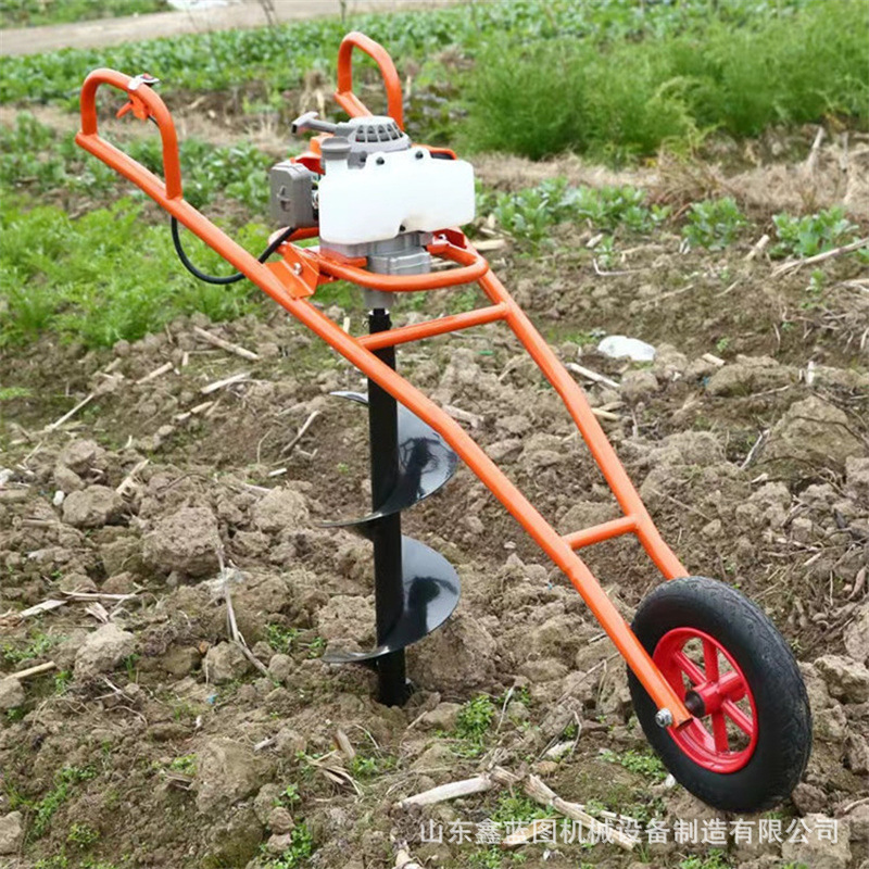 手提果园打坑机螺旋式硬地钻坑机冻土层冰层高效打窝机种树刨坑机