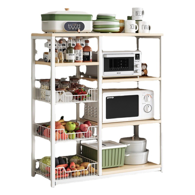 Gabinete de cocina de piso de múltiples capas del Gabinete de almacenamiento del hogar multi-funcional de Pared integrado aparador gabinete Gabinete