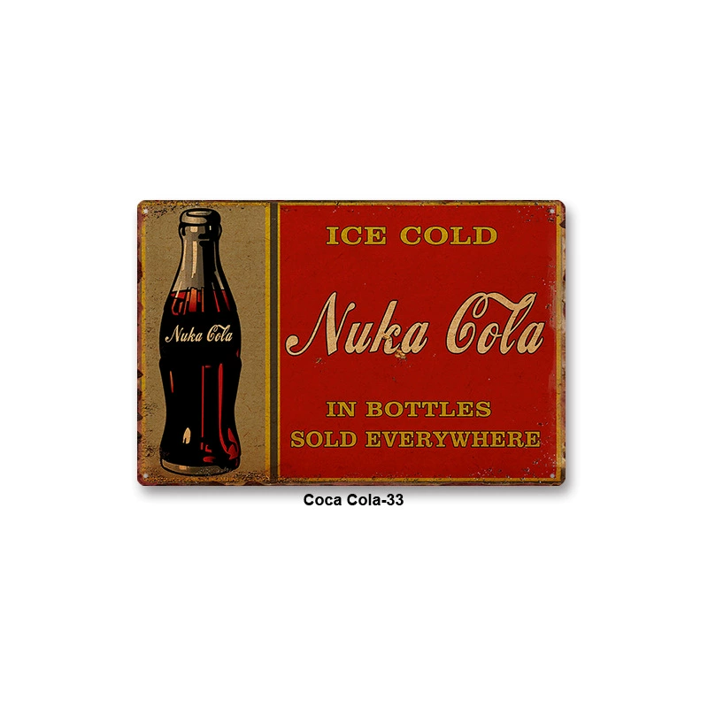 Металлическая настенная табличка Coca Cola, жесть 20×30 см, винтажный ретро стиль