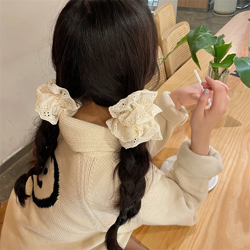 Solid Color Pattern Simple Style Solid Color Cloth Hair Tie
