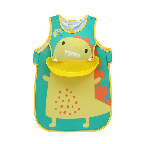 Baby eating bibs, children's waterproof and anti-dirty vest-style smocks, women's spring and summer baby sleeveless aprons