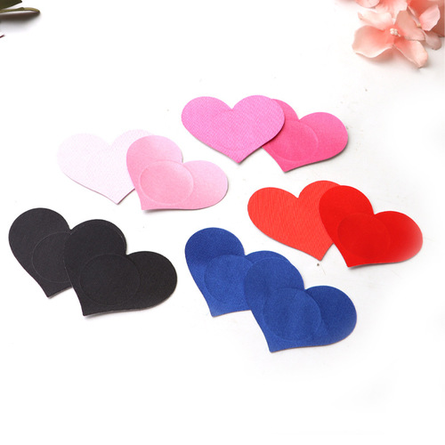 Heart-shaped nipple stickers, breast jewelry, breast stickers, fun flirting, sexy clothing accessories, dance accessories