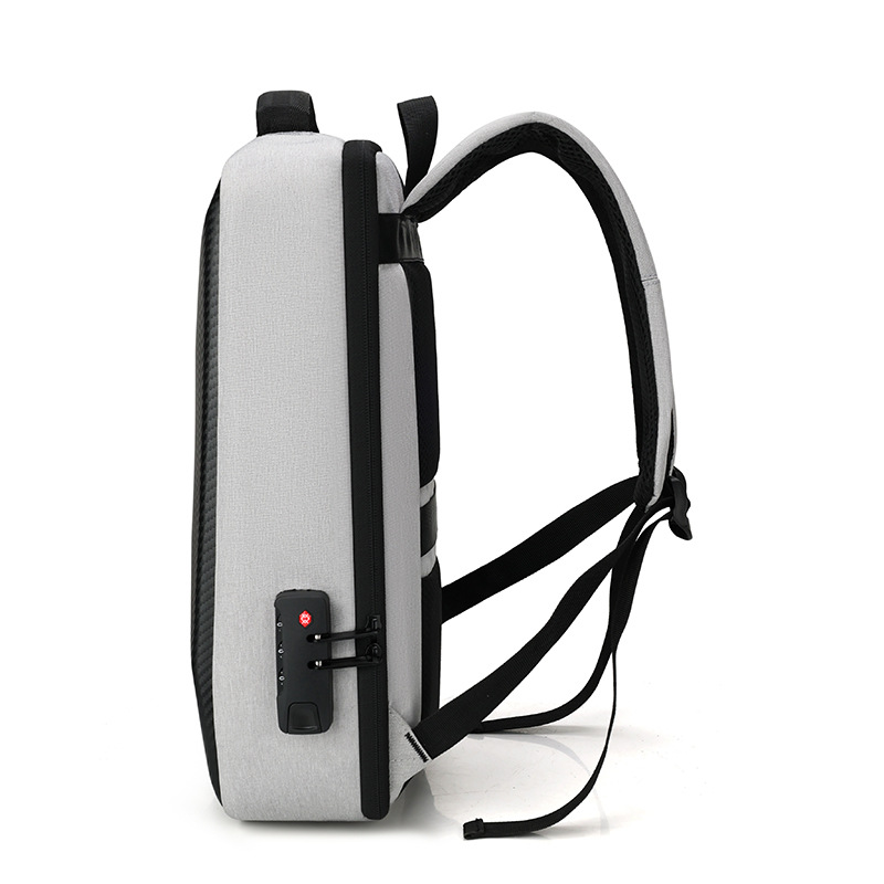 Mochila de negocios USB para hombre, tendencia de moda, viajes de negocios al aire libre, bloqueo de contraseña, mochila antirrobo para computadora