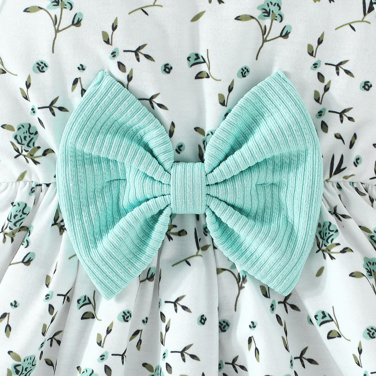 Set vestito floreale e giacca a maniche lunghe per bambina_voghion.com