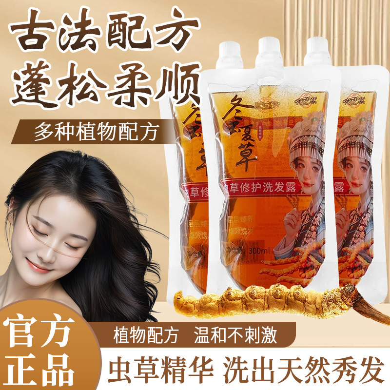 冬虫夏草修復と栄養シャンプー 冬虫夏草オイルコントロールシャンプー オイルコントロールヘアケアシャンプーバッグ|undefined