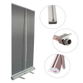 跨境专供全铝易拉宝展架上海工厂伸缩落地易拉得广告架子便携折叠