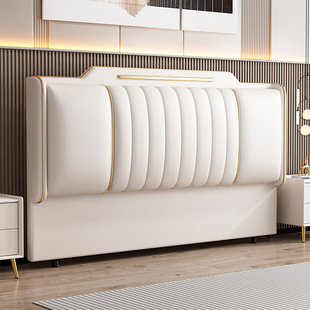 Wholesale Wholesale Bed Headboard Soft Bag Backrest 2025 New Scandinavian Casual Modern Floor Technology Cloth Solid Wood Bedside