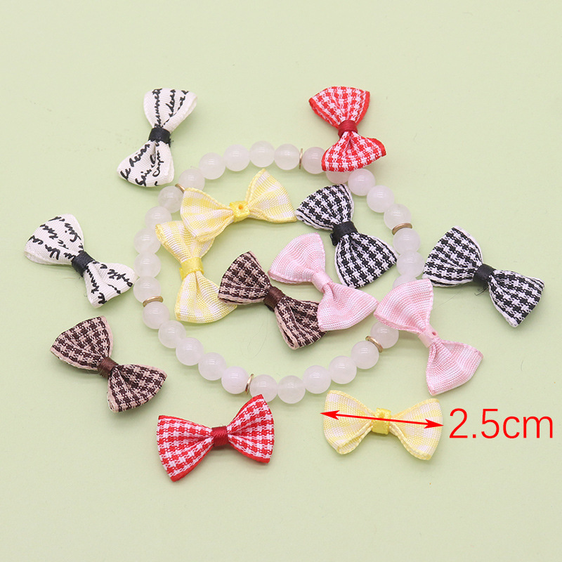 Lazo a Cuadros para Accesorios de Ropa 2.5 cm Hierba Bricolaje para Ropa Infantil y Juguetes
