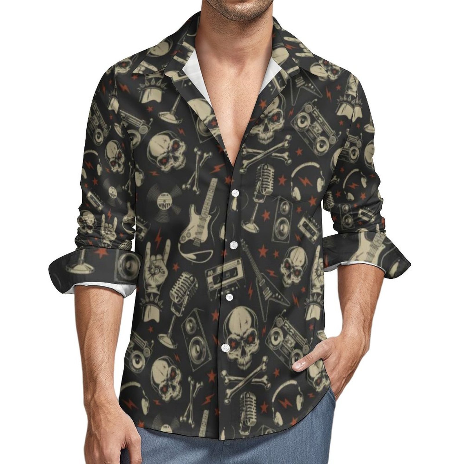Elastic bamboo demi-season shirt