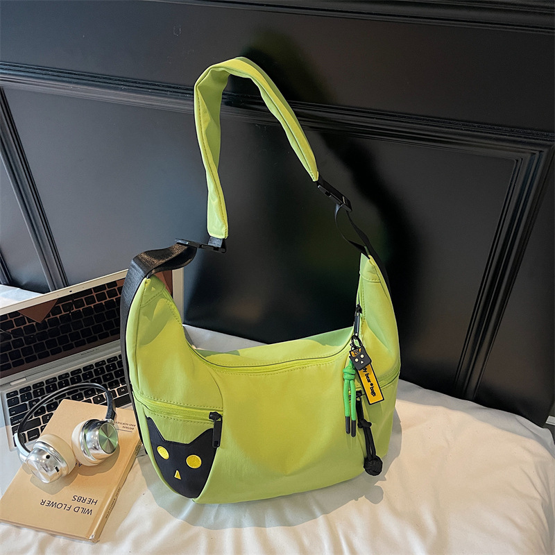 Oxford Cloth Women 2025 New Fashion Single Shoulder Large Capacity Crossbody For Class And Commute Dumpling Bag_voghion.com