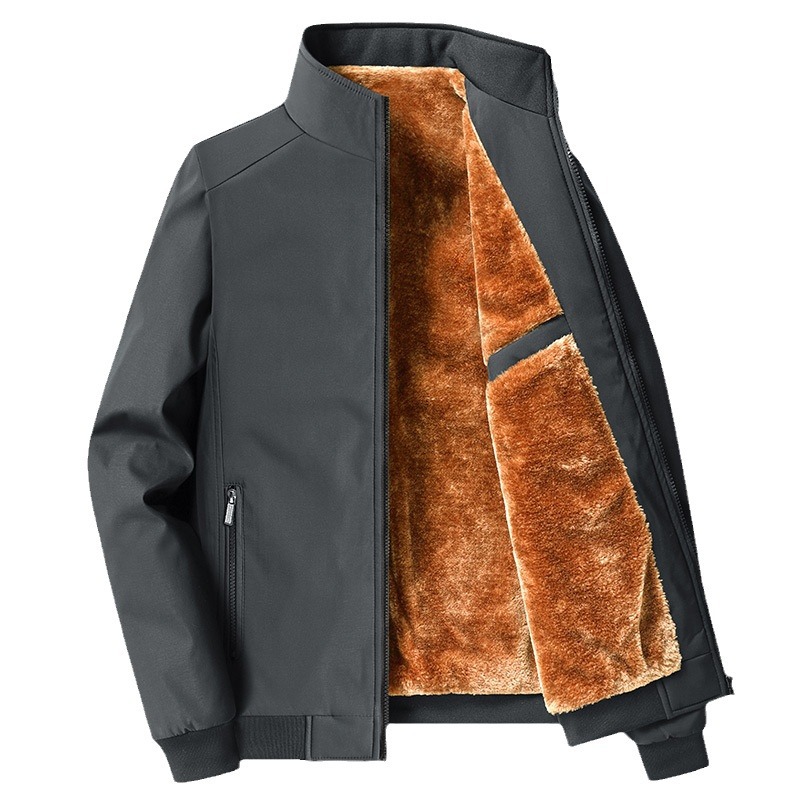 Warm Men's Jacket For Autumn And Winter Thick Velvet Lined Top_voghion.com