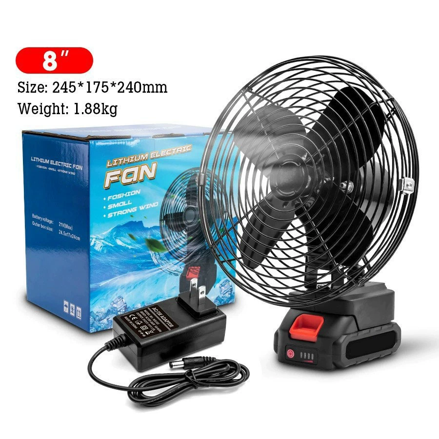Открытый кемпинг зарядный большой емкости электрический вентилятор рыбалка литиевая батарея электрический вентилятор портативный Makita интерфейс железный вентилятор