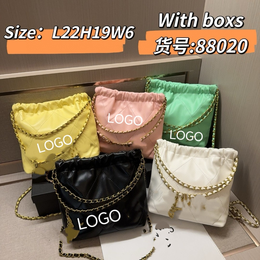 2025新型小香風22bag対外貿易卸売り女性バッグ23cmミニゴミ袋mini菱格チェーン