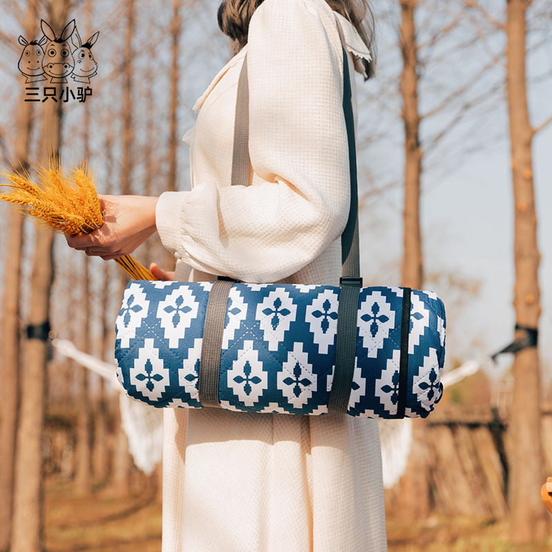 三只小驴野餐垫防潮垫野餐布户外地垫野炊春游防水郊游便携ins风|ms