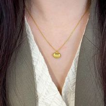 新款金色祥云小元宝吊坠可爱迷你小锁包项链女士款高级感送礼佳品