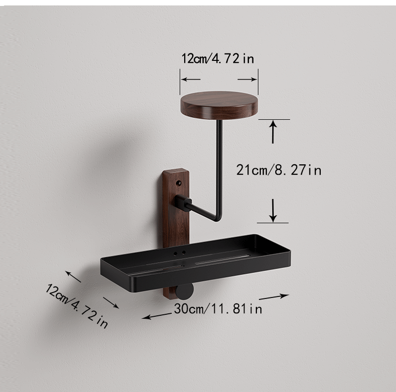 Cross-Border New Product Walnut Helmet Storage Rack Solid Wood Hook Wall-Mounted Helmet Rack Motorcycle Hat Storage Rack