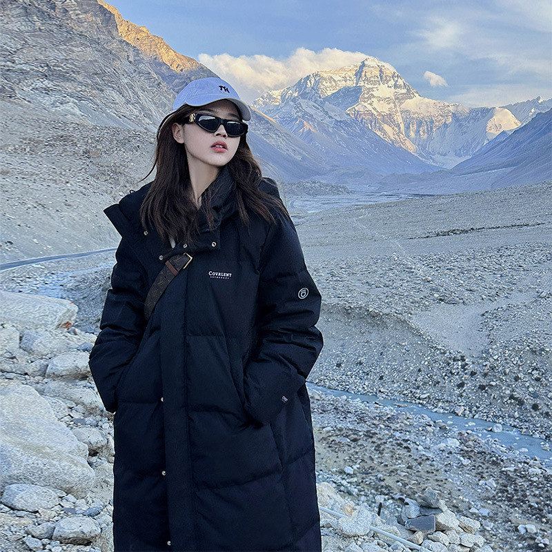 oversize Bread Suit Down Cotton-padded Jacket Women 2024 New Winter Mid-length Korean Style Thickened Cotton-padded Jacket