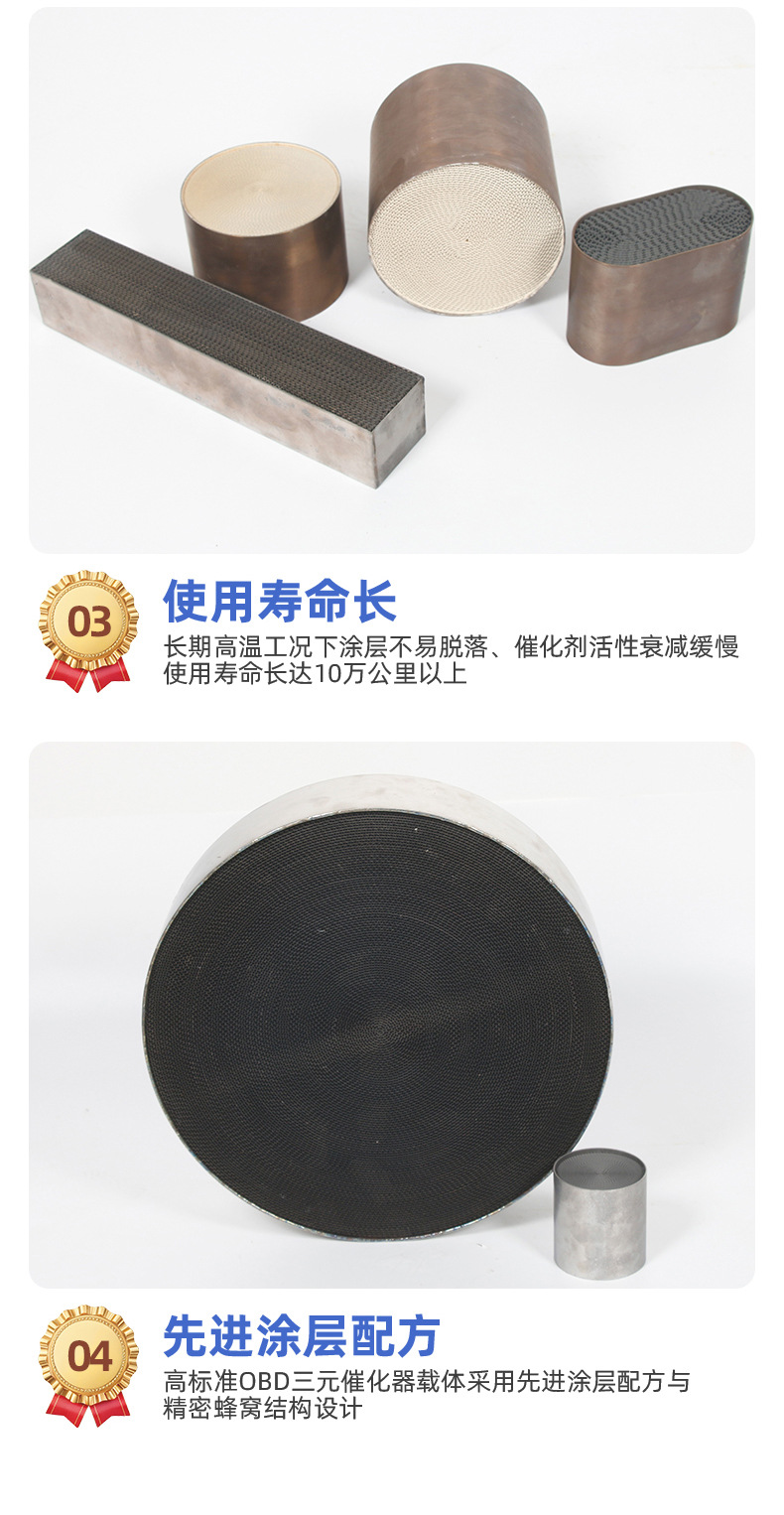 Exhaust Three-Way Catalyst Metal Carrier Exhaust Purification Metal Filter Silent Modification 300 Mesh Metal Carrier