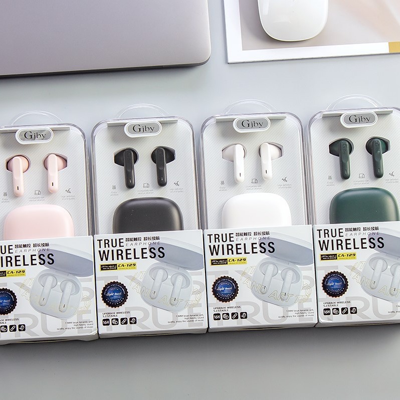 Guanjia CA-129 Earplug Style Fashion Simple Frosted Smart Touch Wireless Binaural Bluetooth Headset