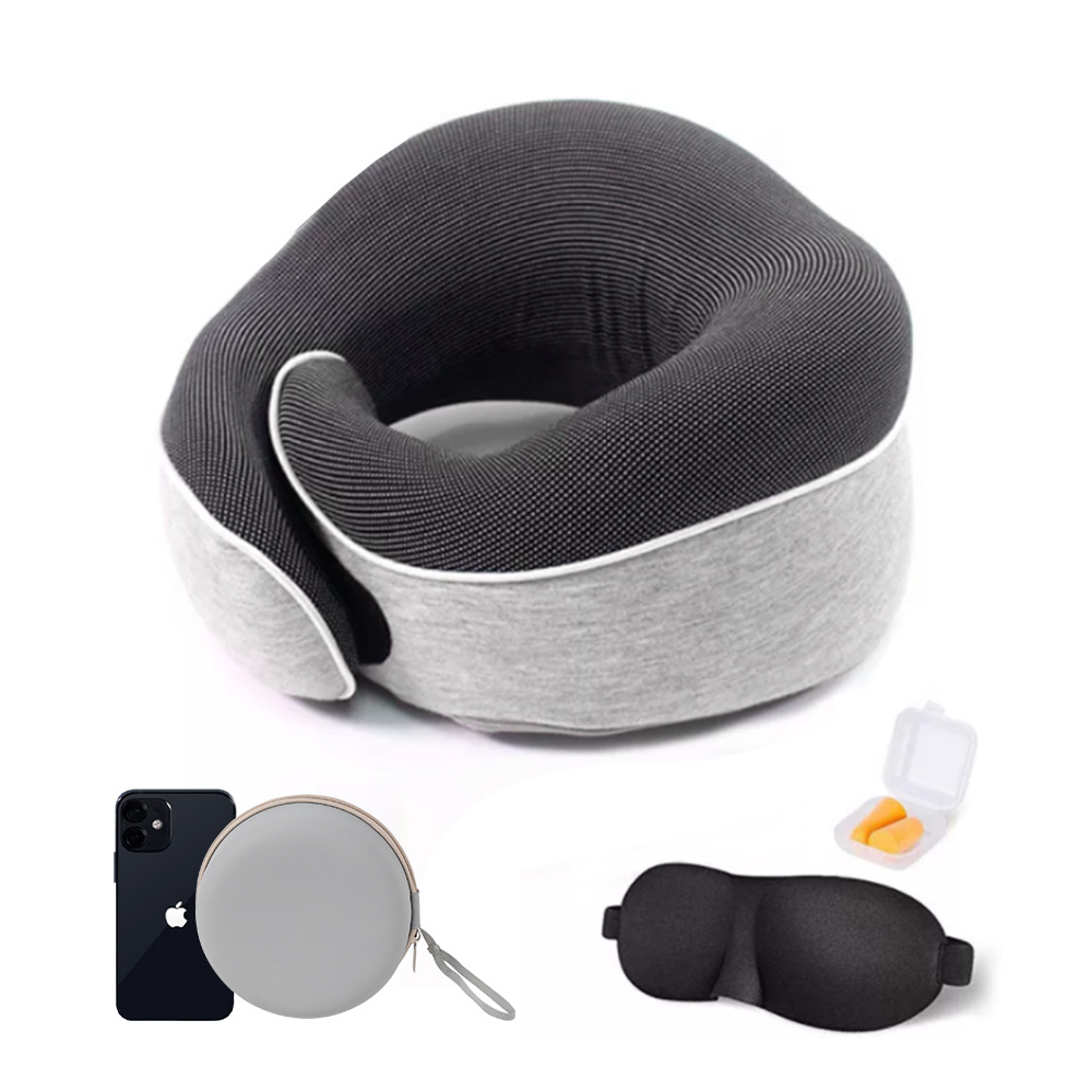 Ventas transfronterizas calientes almohada de memoria espacial almohada de cuello almohada caja de almacenamiento almohada de memoria almohada de algodón de rebote lento almohada de tipo u