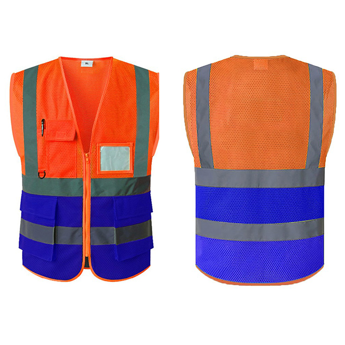 Construcción de construcción de tráfico chaleco de seguridad chaleco chaleco de trabajo chaleco de higiene ambiental chaqueta de ciclismo logotipo impresa