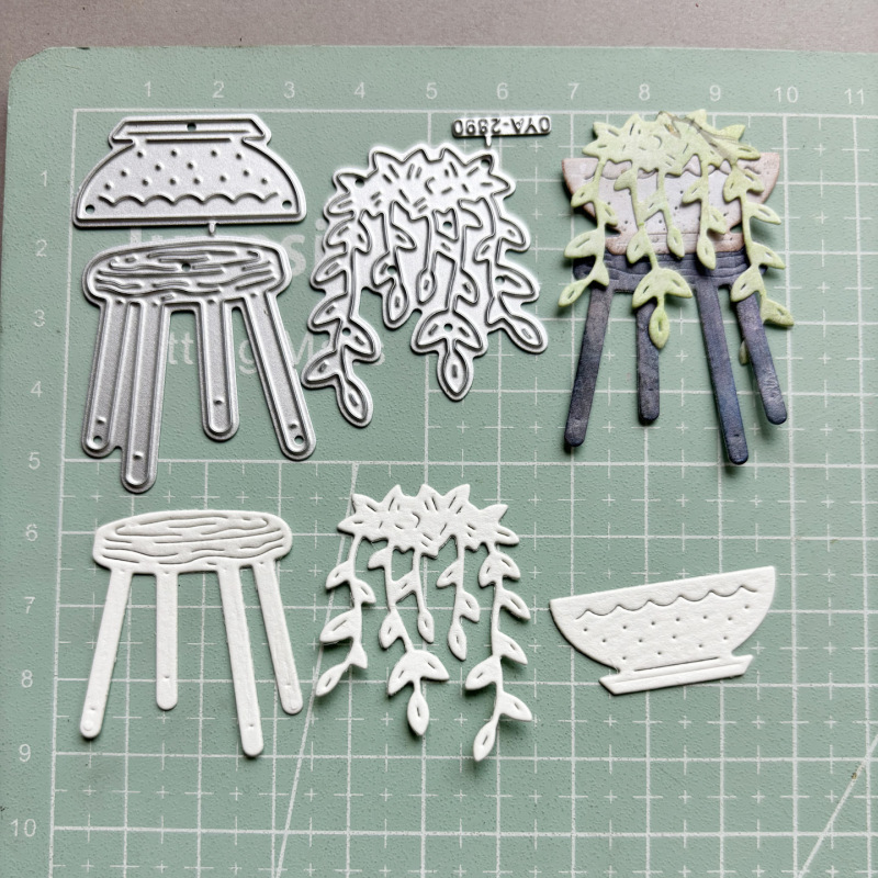 花盆植物盆 栽碳钢模具 切割模板 手帐拼贴装饰scrapbook压花素材|undefined
