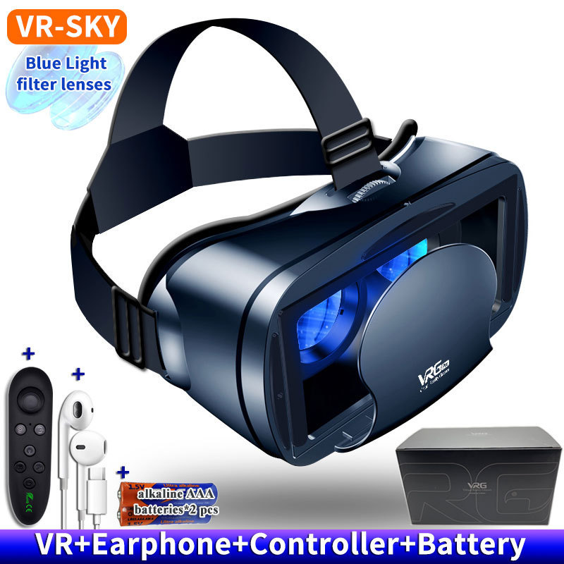 Cross-Border Smart 3D Glasses Cinema Vrg Metaverse Virtual Reality Head-Mounted Gaming Helmet Vr Glasses Blue Light